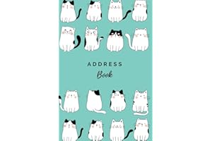 Address Book Cat Theme: Tabbed in Alphabetical Order, Perfect for Keeping Track of Addresses, Email, Mobile, Work & Home Phone Numbers, Social Media & Birthdays