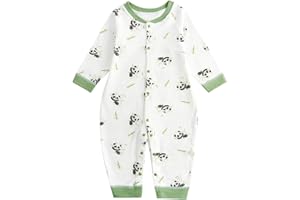 JiAmy Baby Boys Girls Romper Clothes Set, Cotton Long Sleeve Cartoon Print One Piece Outfits Jumpsuit
