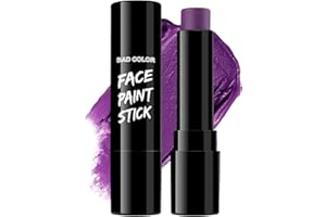BADCOLOR Dark Purple Face Body Paint Stick, Sweatproof Eye Black Body Paint Sticks for Sports, Non-Toxic Facepaint for Halloween SFX Makeup Cosplay Joker Zombie Vampire Costume Parties