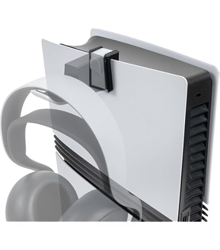 FYOUNG Headset Holder For PS5/Slim/Pro, Hook Hanger For Headphone Stand, Compatible With PlayStation 5 Consoles (White - View #6