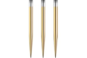 MISSION DARTS Mission Glide Standard and Personalised Dart Points | Gold Steel Tip Spare Point | Available in 30, 32, 34, 36, 38, 40