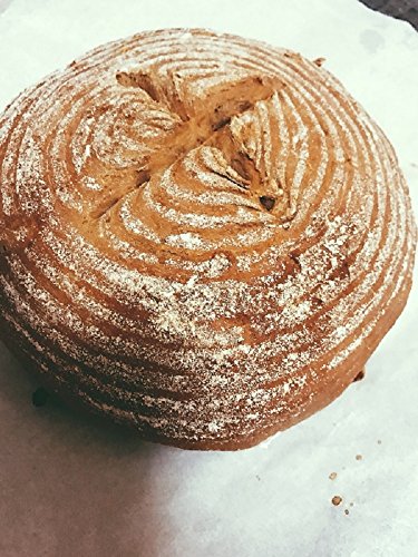 Gärkörbchen rund, ø 25 cm, Höhe 8.5 cm Banneton Proof Korb für Brot und Teig [inkl. Pinsel] Proof Rising Rattan Schale + Gratis Liner + Gratis Brot Gabel - 5