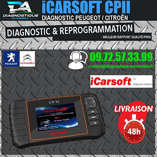 Mister Diagnostic® Valise Diagnostique PEUGEOT et CITROEN - iCARSOFT CPII PSA DIAG PP BOX 2000 OBD2