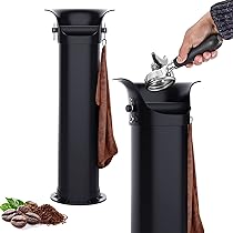 Knock Box Caffè Acciaio Inox - Contenitore Fondi Caffè Con Asta Gomma