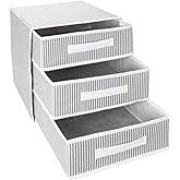 Orret Home Dolap İ&ccedil;i Kumaş Kaplamalı Mini &Ccedil;ekmece Organizer, &Ccedil;ekmeceli Dolap İ&ccedil;i D&uuml;zenleyici, İ&ccedil; &Ccedil;amaşırı &Ccedil;orap Tekstil Organ