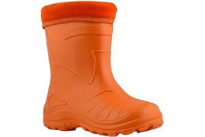 Kolma Ultra Light EVA Kids Girls Wellington Boots Rainy Snow Wellies Red Very Warm Liners