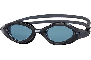 Zoggs Panorama Swim Goggles with tinted lenses - Anti-Fog, UV Protection, Quick Adjust Strap, Wide Vision Adult Swimming Gogg