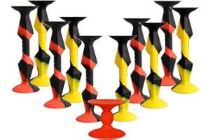 PARTYGEARS 11Pcs Silicone Double Head Suction Soft Darts Flag Clashing Colour for Kids Dart Game,Suction Darts Game Set