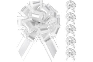 poeland 6 st dragrosetter, 15 cm rosetter för presentförpackning, stor presentrosett för presentförpackning, festdekoration