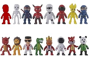 Luxetoys Stumble Guys Toys Mini Figuren Set Statue Modelli di Collezione di decorazioni in PVC (16 pz/set), 7 cm