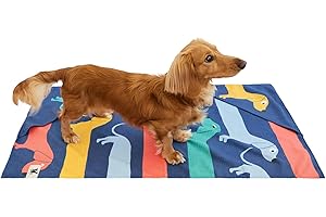 Dock & Bay Pet Towel - Super Absorbent & Quick Drying Dog Towels with Bag - 100% Recycled - Go Long, Medium (90x50cm, 35x19)