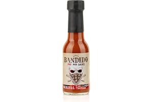 Piri Piri Bandido Het Sås - 100 ml Flaska - Kryddig och Mycket Mångsidig Sås - Gjord av Piri-Piri Paprikor, Kryddor och Citrusaromer - Gourmetprodukt från Portugisiskt Ursprung