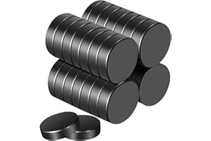 OCEUMAOA Magneti per lavagnetta magnetica, 30 pezzi, forti, rotondi, 18 x 5 mm, piccoli magneti per lavagne, calamite da frigorifero, lavagna bianca, bacheca, in ferrite, colore: nero