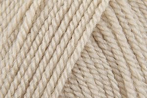 KHASO Stylecraft Special DK Crochet Yarn, Soft 100% Double Knitting Wool for Toys, Blankets, Cushion Covers, Jumpers - 100g Balls - Parchment (1218) - Pack of 5