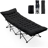 Folding Camping Cot, Rollaway Bed, Portable Camping Bed for Indoor and Outdoor, Sleeping Cot for Adults, 3.5'' Cushion, 440 l