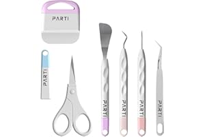 PARTI Strumenti Set Base, Set 6 Pezzi di Strumenti per diserbo in Vinile Artigianale di Basic Tool Set per Cricut accessori, Scrapbooking, Silhouette, Lettering, Scritte.