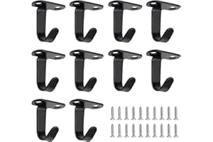 BRISKORE Ganchos de Techo, 10 Pcs Gancho para Colgar Acero Inoxidable Ganchos con 20 Tornillos, Plantas Colgantes Gancho para Colgar Lámpara, Canasta de Plantas, Barco Dosel, Mosquitera