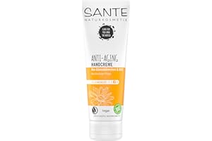 Sante Naturkosmetik Lot de 4 crèmes anti-âge végétaliennes au beurre de karité et aux extraits biologiques de marguerites biologiques pour les mains - 4 x 75 ml