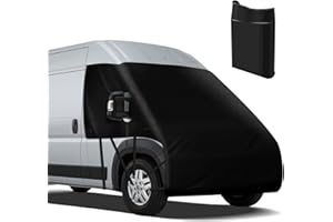 MaxEarn Cubierta de parabrisas delantero para Fiat Ducato Serie 8 a partir de 2006, 600D Oxford, protección contra hielo, sol, resistente al agua, cubierta de parabrisas, cubre todo el capó