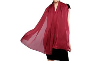RIIQIICHY Foulard Sciarpa Seta Donna Pashmina Stola Scialle Cerimonia Abito da Sera Elegante Sposa