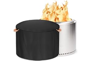 MORDX Protective Cover for Solo Stove, Round Fire Pit Cover for Outdoor Use, UV Resistant, Smokeless Fabric Fire Basket, Fire Pit Cover (Bonfire - 56D x 41H)