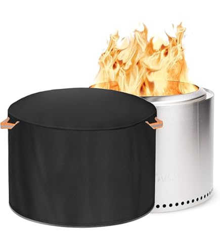 EVRBUL Feuerring Abdeckung 96cm - Wasserdichtes 420D Oxford Mit UV-Schutz