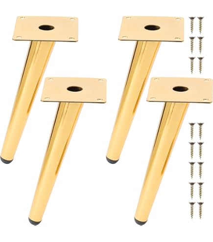 JMIATRY 4 Pezzi Piedini Per Mobili In Legno 10 Cm, Piedi Per Mobili, Gambe Per Mobili Legno, Piedi Per Mobili, Divano, Letto, Poltrona, Armadio - Foto 2