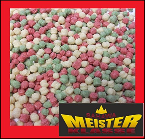 SAHAWA® - 63015 Goldfischfutter, Koifutter 3 - farbig 15 Liter Beutel , Konditionsfutter, Goldfischperlen, Teichsticks