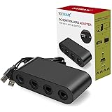 Controller Adapter for GC, Super Smash Bros NGC Controller Adapter for Switch, Wii U and PC USB w/ 4 Port - Plug & Play, No D