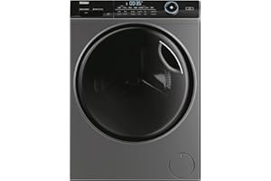 Haier I-Pro Series 5 Freestanding Washer Dryer, 8 Kg Wash + 6 Kg Dry, 1400 RPM, Direct Motion Motor, Wi-Fi, I-Refresh & Anti-Bacterial Treatment, Anthracite, 60x62x85 cm - HWD80-B14959S8NU1