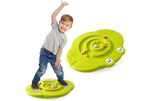 SIAIRO Wackel-Balance-Board für Kinder, Kunststoff-Wippe-Labyrinth-Board mit Trittsteinen, Belastung 220 Pfund, aktives Spielen und Training für Kleinkinder