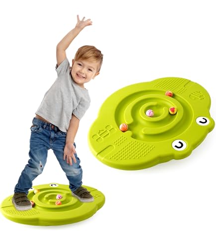 Planche D'équilibre BJNCDIO – Bois, Avec Labyrinthe à Billes Intégré – Pour Yoga, Fitness, Enfants Et Adultes – Jeu Familial Interactif