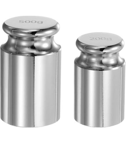 sourcing map Poids d'Étalonnage Ensemble 10g 1000g M1 Précision Gramme Chrome Plaqué Acier pour Numérique Balance