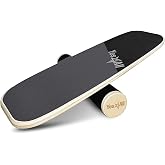 Yes4All 158,8 kg Profesyonel Ahşap Denge Tahtası, Bacak Egzersizi i&ccedil;in, Kaymaz Rocker Board, Ayakta &Ccedil;alışma Masası i&ccedil;in Yalpa