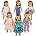 Produktbild Miunana 6 Sets Kleidung Fashion Süß Rock Party Ballkleid Freizeit für 46cm Puppen 18 Inch American Girl Dolls Stehpuppe Süß Puppenbekleidung