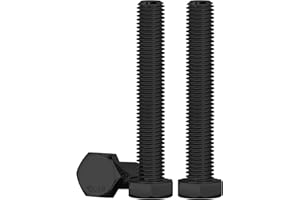 Drenky Tornillos M10 Acero Inoxidable A2 V2A M10 X 80mm Tornillo De Cabeza Hexagonal 10 Piezas DIN 933 Roscado Completo Para ConstruccióN MetáLica, Automotriz, Maquinaria, Negro