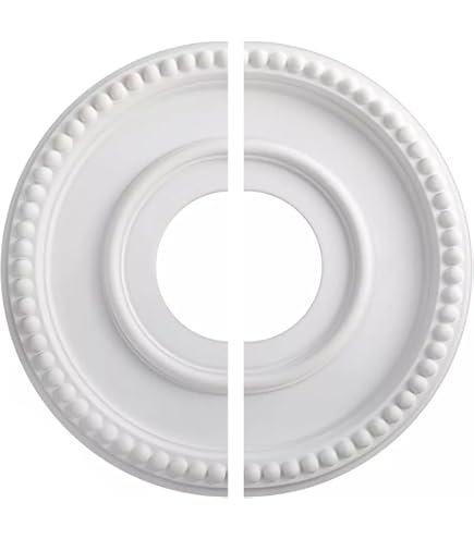 Deckenmedaillon Aus Polyurethan, Weiß, Ø 31,5 Cm – Zur Abdeckung Von Kronleuchter- Und Ventilatorbefestigungen