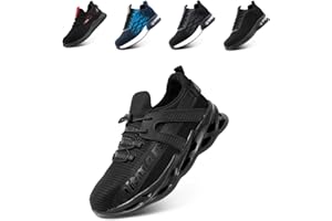 Loiston Chaussures de sécurité Hommes Chaussures de Travail Femmes Embout en Acier Antidérapante Baskets de Secruite Respirantes Légère EU 36-48