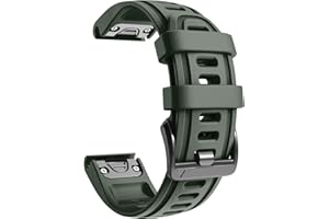 NotoCity Cinturino per Garmin Fenix 6s/Fenix 6s PRO/Fenix 5s/Fenix 5s Plus, 20mm Cinturino di Ricambio in Silicone, Braccialetto Quick-Fit (Verde Militare)