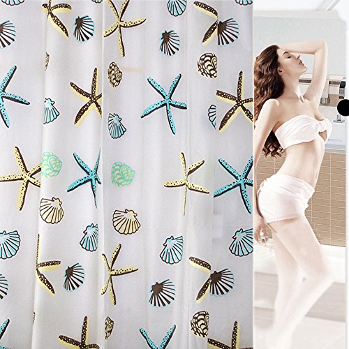 Duschvorhang Anti-Schimmel,Wasserabweisender Stoff PEVA wasserdicht ,waschbar Antibakteriell Badvorhang Wasserabweisender Stoff-Duschvorhang Duschvorhang mit 12 Duschvorhangringe für Badezimmer shower curtains Waterproof 180 x 200 cm
