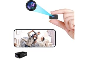 FJJVFF Spy Camera - 1080P Hidden Camera - WiFi Mini Cameras - Rechargeable Samll Spy Cam, Wireless Indoor/Outdoor Surveillance Ultra-Wide Angle Camera with Motion Detection, Real-Time Viewing with Mobile APP