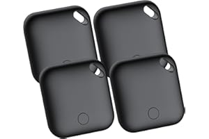 CASCHO Air Tag Tracker Bluetooth Tracker Tag-4 Pack, Compatible with Apple Find My (iOS Only). Key, Luggage, Suitcase and More Item Finder, IP67 Waterproof, Replaceable Battery, Worldwide Tracking