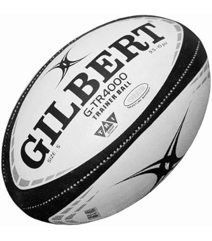 Mitre Pallone Da Rugby, Rivestimentoresistente, Peso Completo, Bianco/nero/arancione, 4, Consegnato Sgonfio