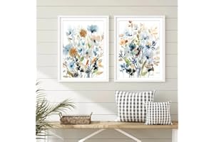 Youihom 2 Cuadro Flores Habitacion 40x50cm Poster Decoracion Salon Laminas Decorativas Pared para Habitacion Lienzos Nordico sin Marco (40x50cm)