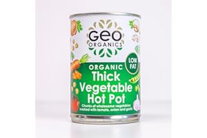 Geo Organics Vegetable Hot Pot 400g (Pack of 1) - Organic One-Pot Dish with Carrots, Parsnips, Potatoes, Mushrooms, and Tomatoes | Vegan & Gluten-Free | Heat & Serve for Quick and Flavorful Meals