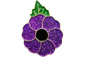 BEST BADGE Purple Poppy Pin Badge Brooch Animals Remembrance War WW1