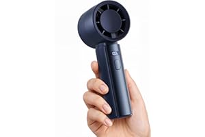 gaiatop Mini Handheld Fan Rechargeable, 1-100 High Speed Turbo Cooling, 4000mAh Battery Portable Pocket Small Hand Fan Powerful, Summer Outdoor Travel Essentials, Dad Gifts for Men Women, Navy Blue