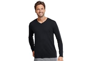 Schiesser Herren Schlafshirt langarm V-Ausschnitt - Mix + Relax