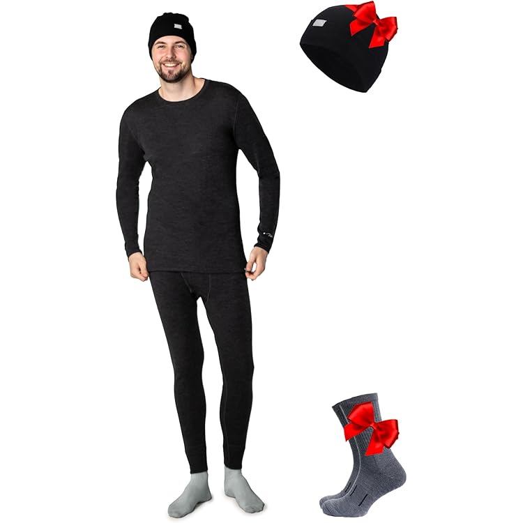 Menique Cagoule 100 % Mérinos Pour Homme - Double Couche - Sans Coutures - Masque De Ski Chaud Et Masque De Moto - En Laine - Accessoire De Ski Thermique Pour Le