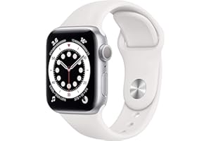 Apple Watch Series 6 (GPS, 40 mm) Aluminium Case Silver with White Sports Strap (Refurbished)